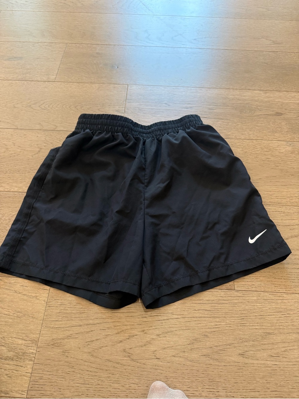 Nike Black Athletic Dri-FIT Shorts with White Swoosh - Picture 2 of 6